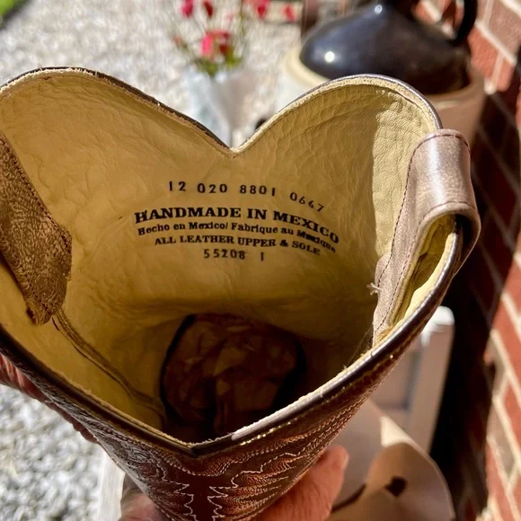 Like NEW! STETSON HANDMADE MEN’S COWBOY BOOTS SIZE 9 EE - Picture 6 of 8